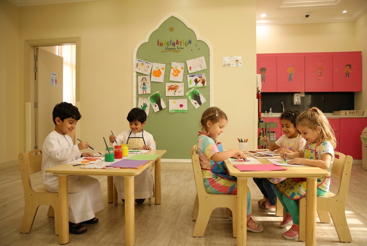 Our indoor creative Art Area at Cherry Blossom Nursery